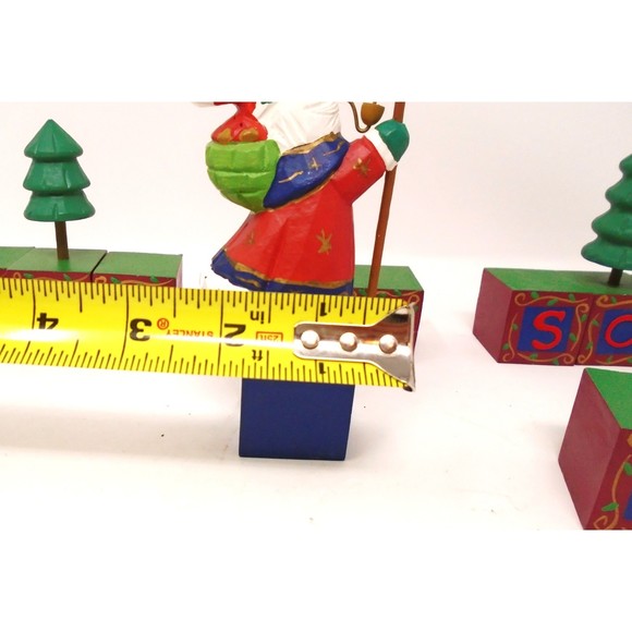 Midwest Importers All Wood "Tis the Season" Santa & Wooden Blocks #13737-6 - Picture 9 of 15